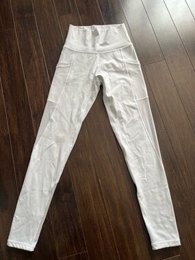 aerie White High-Waist Pocket Leggings